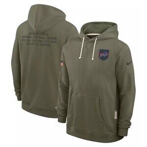 Nike Buffalo Bills Salute To Service Olive Standard Issue Dri-Fit Hoodie Men's M